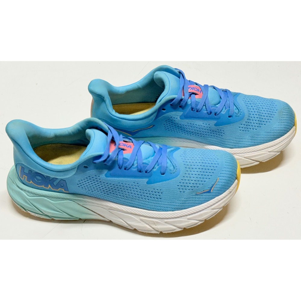 Hoka Arahi 7 Womens 9.5B Skyward Blue Pink Stability Running Shoes 1147851 SYV